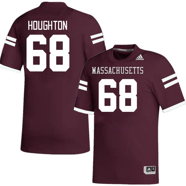 Massachusetts Minutemen #68 Alessandro Houghton College Football Jerseys Stitched-Maroon